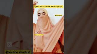 Easy Hijab tutorial without matching hijab try this hijab abaya hijabfashion hijabfashiontrends [upl. by Nrojb]