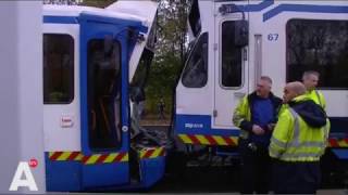 Botsing tussen sneltram 51 en tram 5 in Amstelveen [upl. by Mencher935]