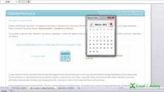 Excel  wyskakujący kalendarz [upl. by Enaelem]
