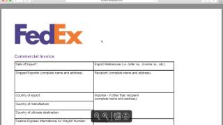 Fillin FedEx Commercial Invoice Template  PDF [upl. by Notnats]