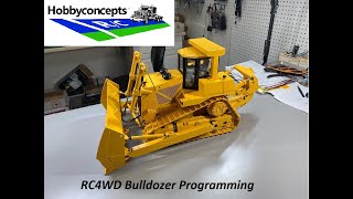 114 RC Hydraulic Bulldozer Earth Dozer DXR2 RC4WD  Unboxing Setup and Programming [upl. by Ninnetta2]