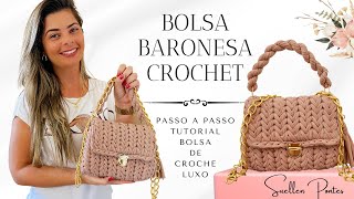 Como fazer Bolsa de Croche Fio de Malha Passo a Passo  Ponto Sucesso no exterior  Maravilhosa Pap [upl. by Harv]