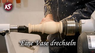 Basiswissen Drechseln 311  So drechselt man eine klassische Vase [upl. by Ecirtra]