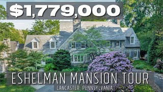 Lancaster Pennsylvania Luxury Homes  18M Stone Mansion Tour on Lancaster Country Club [upl. by Enirual]