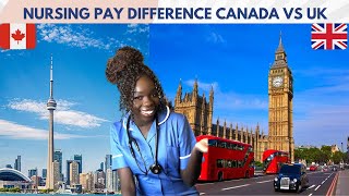 How much do nurses in Canada get PAID vs nurses in the UK  Nurse Nyamouch [upl. by Angadresma930]