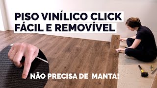 Como instalar piso vinílico clicado passo a passo [upl. by Atsyrhc]