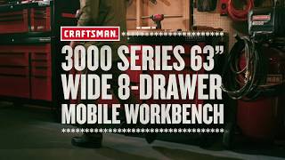 3000 Series 63IN Wide 8 Drawer Mobile Workbench  Tool Overview [upl. by Yrehc128]