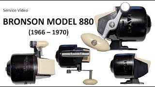 Bronson Model 880 1966  1970 Spincast Fishing Reel Service Video [upl. by Terencio]