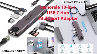 Lemorele 10in1 USB C Hub Multiport Adapter with HDMI 4K REVIEW [upl. by Gaulin]