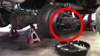 HOW TO AXLE SEAL REPLACEMENT ON 1 TON FULL FLOATING REAR AXLE [upl. by Ahsian386]