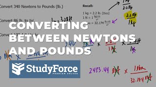 Convert Between Newtons and Pounds lbm lbf [upl. by Siuoleoj]