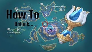 Genshin Impact How To Unlock Amakumo Peak Teleport Waypoint [upl. by Ilana]