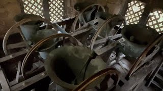 Bell Ringing in the Belfry at Mathern Monmouth [upl. by Suoivatra]