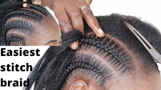 Easiest Stitch Braid Tutorial For Beginners Stitch Feed In Braid you should try [upl. by Valenka]