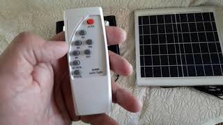 Apresentação do funcionamento e programação de um Holofote  Solar Light 100W IP66 [upl. by Gosney]