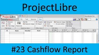 ProjectLibre 23 Cashflow Report [upl. by Hnad]