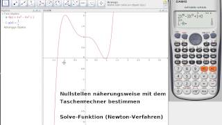 Nullstellen durch Näherungsverfahren mit dem Taschenrechner NewtonVerfahren [upl. by Eiznikam]