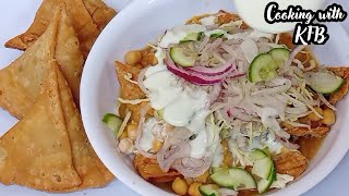 Street style samosa chaat recipe [upl. by Sillek63]