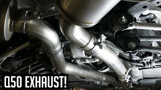 Infiniti Q50 30T MBRP Exhaust Review amp Install DIY [upl. by Einaffets887]