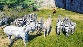 MASSIVE ZEBRA HERD  Animalia Survival [upl. by Phip]