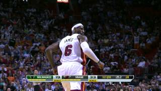 LeBron James Soars Over Ekpe Udoh for the Slam [upl. by Merce]