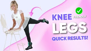 15 SLIM LEG Workout All STANDING  Ankle Weights For Women Over 50 [upl. by Airdnalahs]