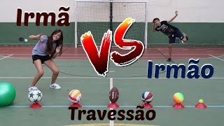 DESAFIO DO TRAVESSÃO COM BOLAS DIFERENTES CROSSING CHALLENGE RICK SANTINA [upl. by Nilyad284]