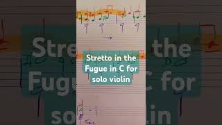 3part fugue for violin bach analysis musictheory violinsonata soloviolin fuga shorts jsb [upl. by Aciria]