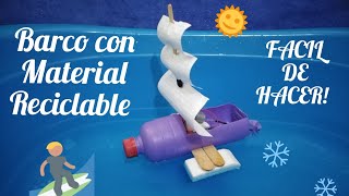 Como hacer un barco de botella plastica con motor [upl. by Frazer]