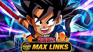 NOW ON GLOBAL LEVEL 10 LINKS 100 PHY PATH TO POWER KID GOKU DBZ Dokkan Battle [upl. by Eelesor]