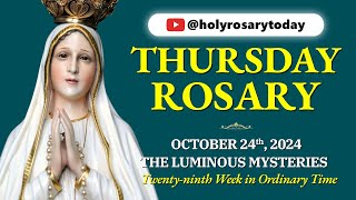 THURSDAY HOLY ROSARY 💙 OCTOBER 24 2024 💙 LUMINOUS MYSTERIES OF THE ROSARY VIRTUAL holyrosarytoday [upl. by Nolyarg]