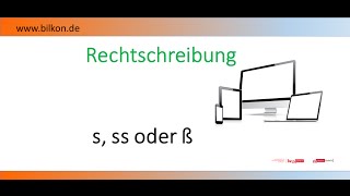 Rechtschreibung s ss oder ß [upl. by Gerrald342]