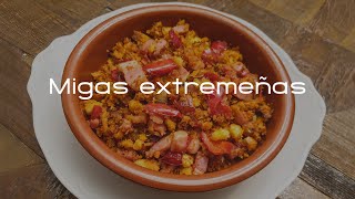 Migas extremeñas receta tradicional [upl. by Drawyah]