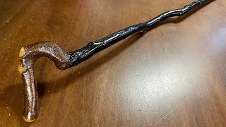 Usual blackthorn walking stick  the Irish style of stick making by McCaffreyCrafts [upl. by Alrahs]