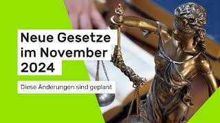 Neue Gesetze im November 2024 Diese Änderungen sind geplant [upl. by Theodor837]