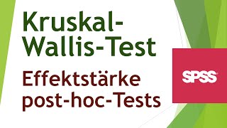 Effektstärke KruskalWallistTest in SPSS berechnen [upl. by Lemahs240]