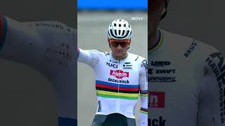 Mathieu van der Poel goes CX worlds 🌈 [upl. by Eppillihp]