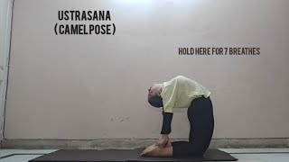 steps to do USTRASANA Camel pose 🧘‍♀️ [upl. by Tabbi348]