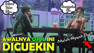 Awalnya dicuekin kirain ojolnya gak bisa main biola Ending ehh malah minta duet [upl. by Rubi740]