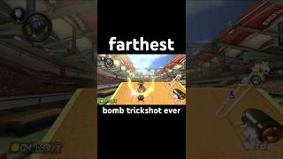 farthest bomb trickshot ever mario mariokart mk8dx nintendo [upl. by Asirral]