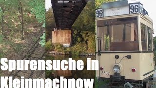 Gleisrest und Brückenrest der Friedhofsbahn sowie die Straßenbahn an der Machnower Schleuse [upl. by Yecats488]