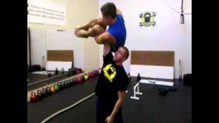 Human One Arm Push Press 150lbs [upl. by Coombs246]