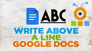 How to Write Above a Line in Google Docs [upl. by Ahsitul811]