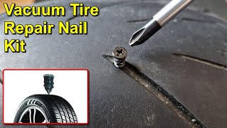 Vacuum Tire Repair Nail Kit  Motorcycle Tire [upl. by Rebekkah]