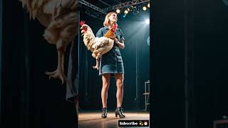 Woman performs fusion with hen on AGT AGT performance magic [upl. by Imar]