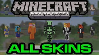 All Minecraft Xbox 360 Edition Skins and Skin Packs [upl. by Ailla]