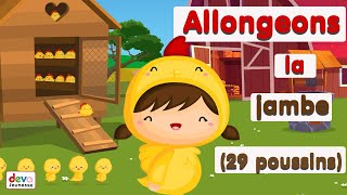 Allongeons la jambe ⒹⒺⓋⒶ Les belles comptines des maternelles pour compter  Apprendre avec paroles [upl. by Leamiba]