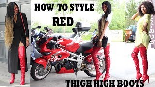 HOW TO STYLE  WEAR THIGH HIGH BOOTS  SHOES  THIGH HIGH BOOTS  inspiredbyvon [upl. by Diao]