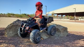 Huffy Torex ATV Kids 24V Electric Ride On Quad Unboxing [upl. by Arodoet919]