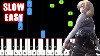 Barricades  Attack on Titan OST  SLOW EASY Piano Tutorial [upl. by Biagio716]